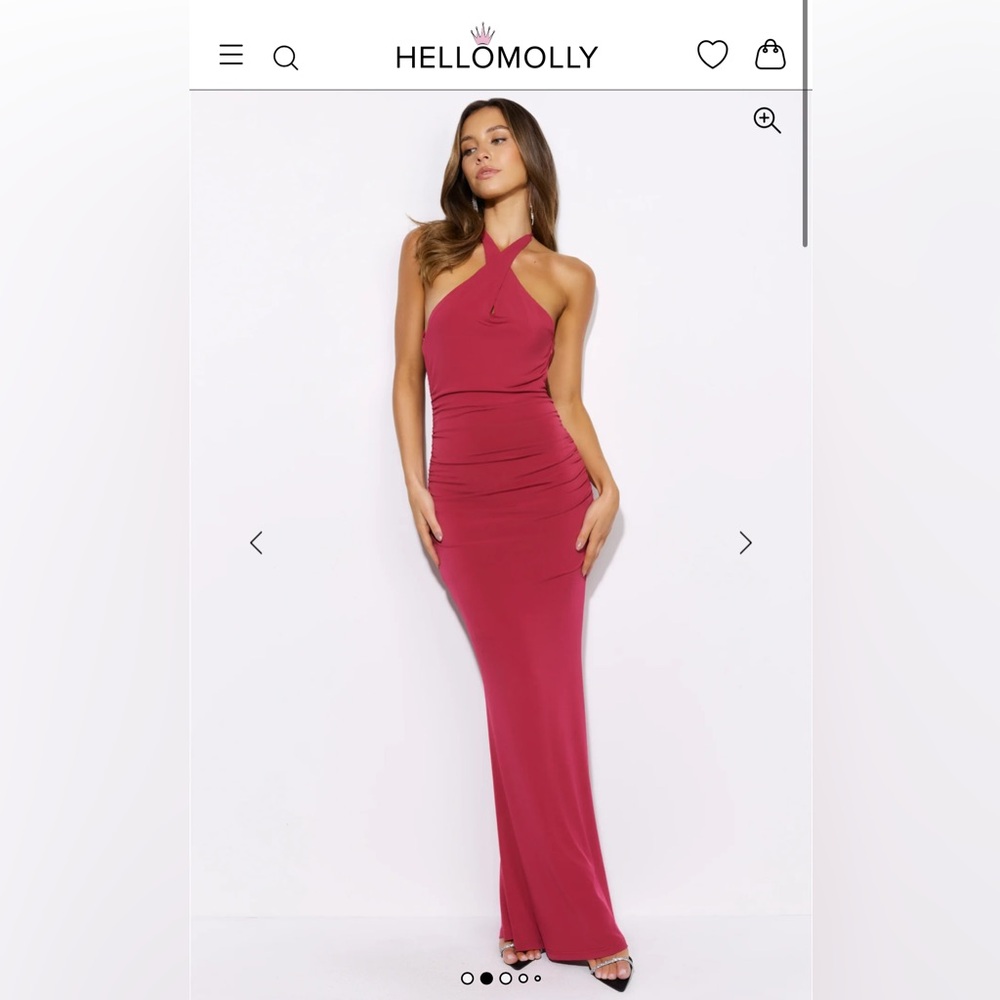 Hello Molly Women's Berry Halter Gown NWT!!